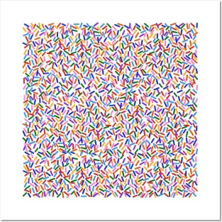 Rainbow Sprinkles Pattern Posters and Art